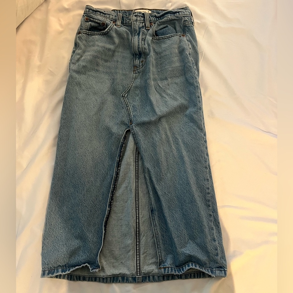Abercrombie Denim Midi Skirt